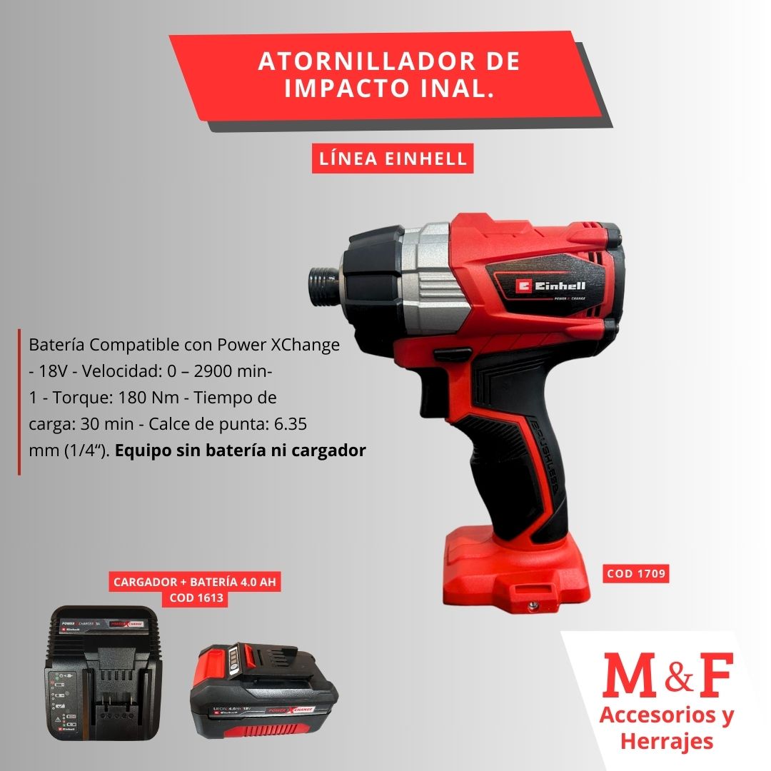 Atornillador de Impacto Inalambrico Eihell